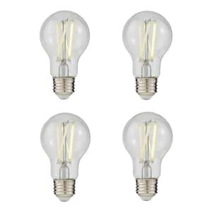 100-Watt Equivalent A19 Energy Star Dimmable Clear Glass LED Light Bulb True White (4-Pack)