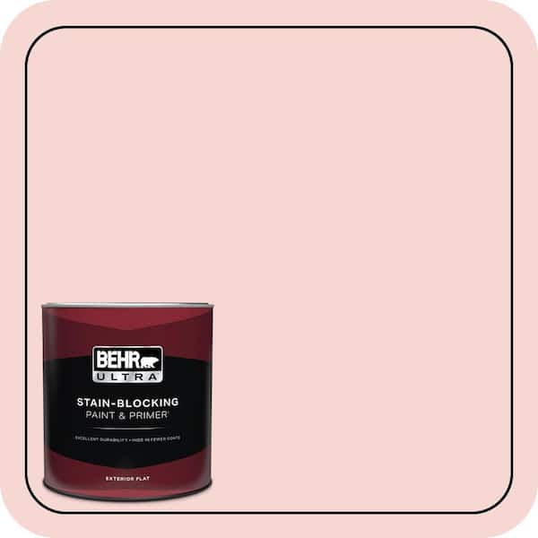 BEHR ULTRA 1 qt. #M160-1 Cupcake Pink Flat Exterior Paint & Primer