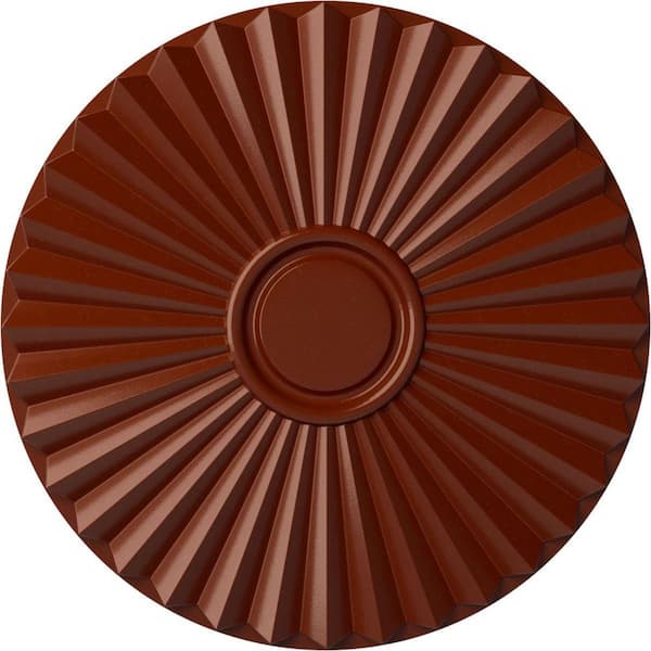 Ekena Millwork 19-3/4 in. x 1-3/8 in. Shakuras Urethane Ceiling Medallion (For Canopies upto 5 in.), Firebrick