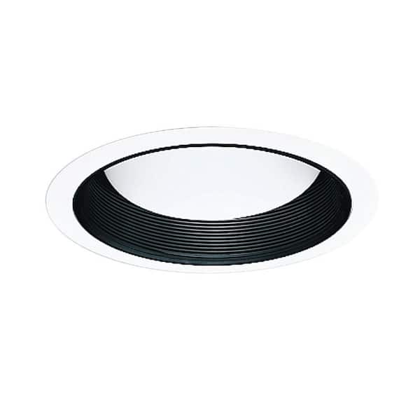 HALO All-Pro 6 in. Black Recessed Lighting Baffle with White Trim