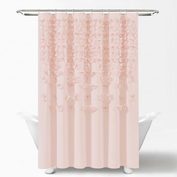 Lush Decor 72 In X Blush Single, Beautiful Shower Curtains