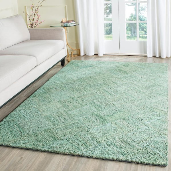 Nantucket 10 ft. x 14 ft. Green/Multi Geometric Area Rug