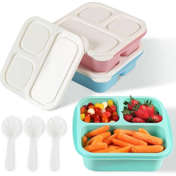 Reusable Bento lunch Box Container with Lids 3 Pack
