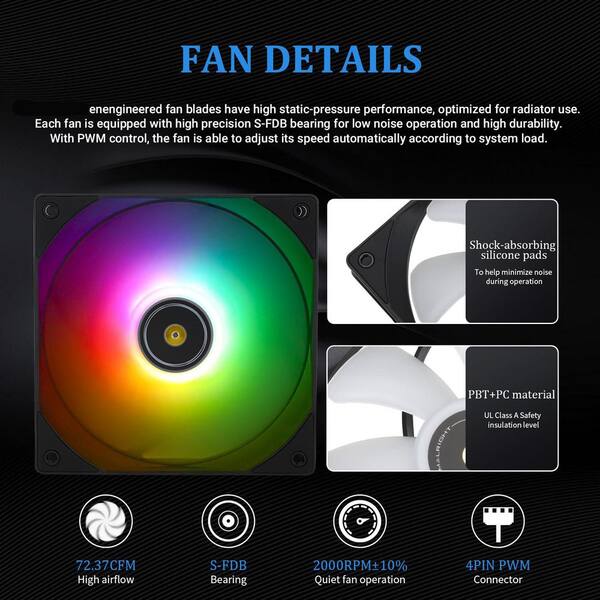 YICHUHAOXI Frozen Notte 360 ARGB V2 Water Cooling CPU Cooler 360mm