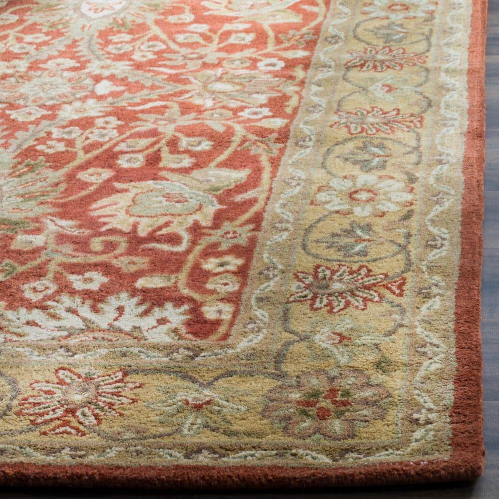 Heirloom Rust & Gold Tufted Wool 6x9 Area Rug