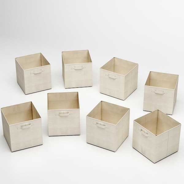 Simplehouseware 3-Pack 12-Inch Clear Window Cube Storage Bin with Lid, Grey