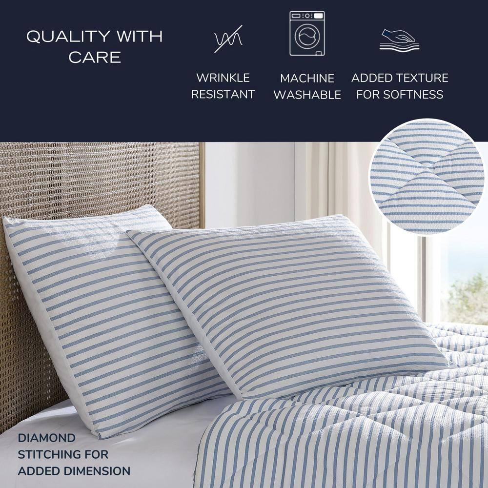 King Navy Dusk Reversible Microfiber Comforter Set