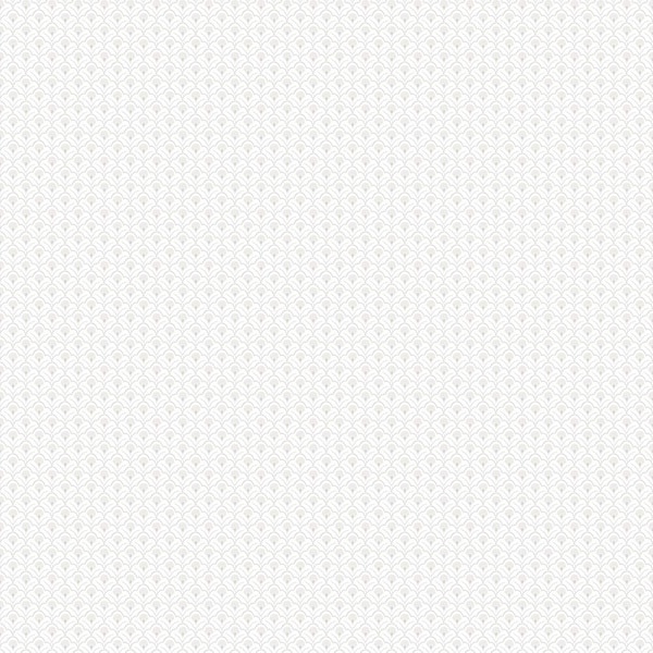 Unbranded Beige and Grey Secret Garden Geometric Scallop Non-Woven Paper Non-Pasted Wallpaper Roll (Covers 57.75 sq. ft.)