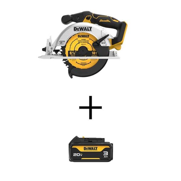 20V MAX Lithium-Ion Cordless Brushless 6-1/2 in. Sidewinder Style Circular Saw with 20V MAX Premium 3.0Ah Battery Pack