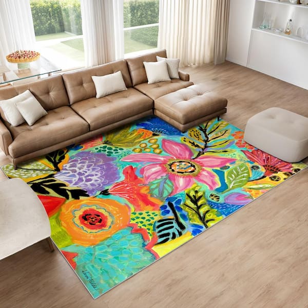 Empire Art Direct Multi-Colored 8 ft. x 10 ft. Secret Garden