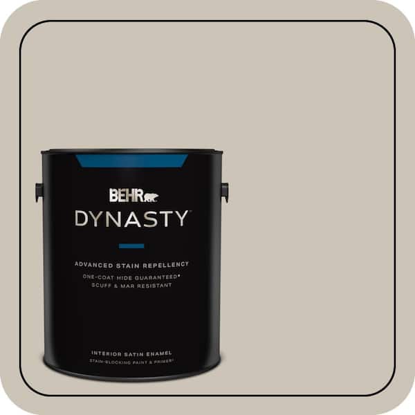 BEHR DYNASTY 1 gal. Designer Collection #DC-009 Vintage Pewter Satin Enamel Interior Stain-Blocking Paint & Primer