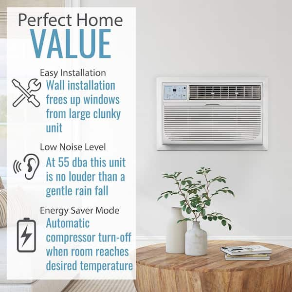 Keystone 14 000 Btu 230 Volt Through The Wall Air Conditioner With Remote Kstat14 2c The Home Depot