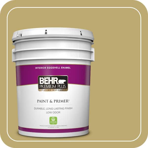 BEHR PREMIUM PLUS 5 gal. #370F-5 Coriander Seed Eggshell Enamel Low Odor Interior Paint & Primer