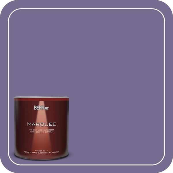 BEHR MARQUEE 1 qt. #650D-6 Purple Silhouette Matte Interior Paint & Primer