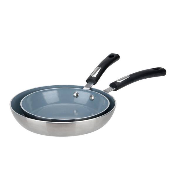 Hamilton Beach 2-Piece Aluminum Fry Pan Set with Ceramic Non-Stick Coating