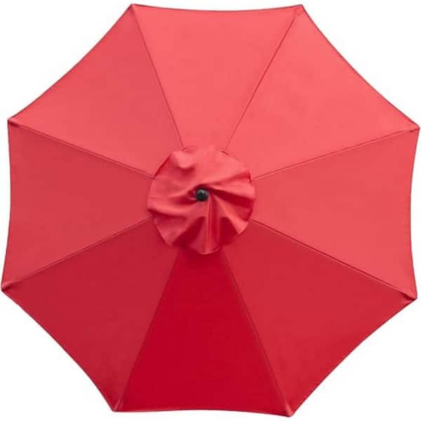 Cubilan 9 ft. Patio Umbrella Replacement Canopy Market Umbrella Top Outdoor Umbrella Canopy with 8 Ribs in Red