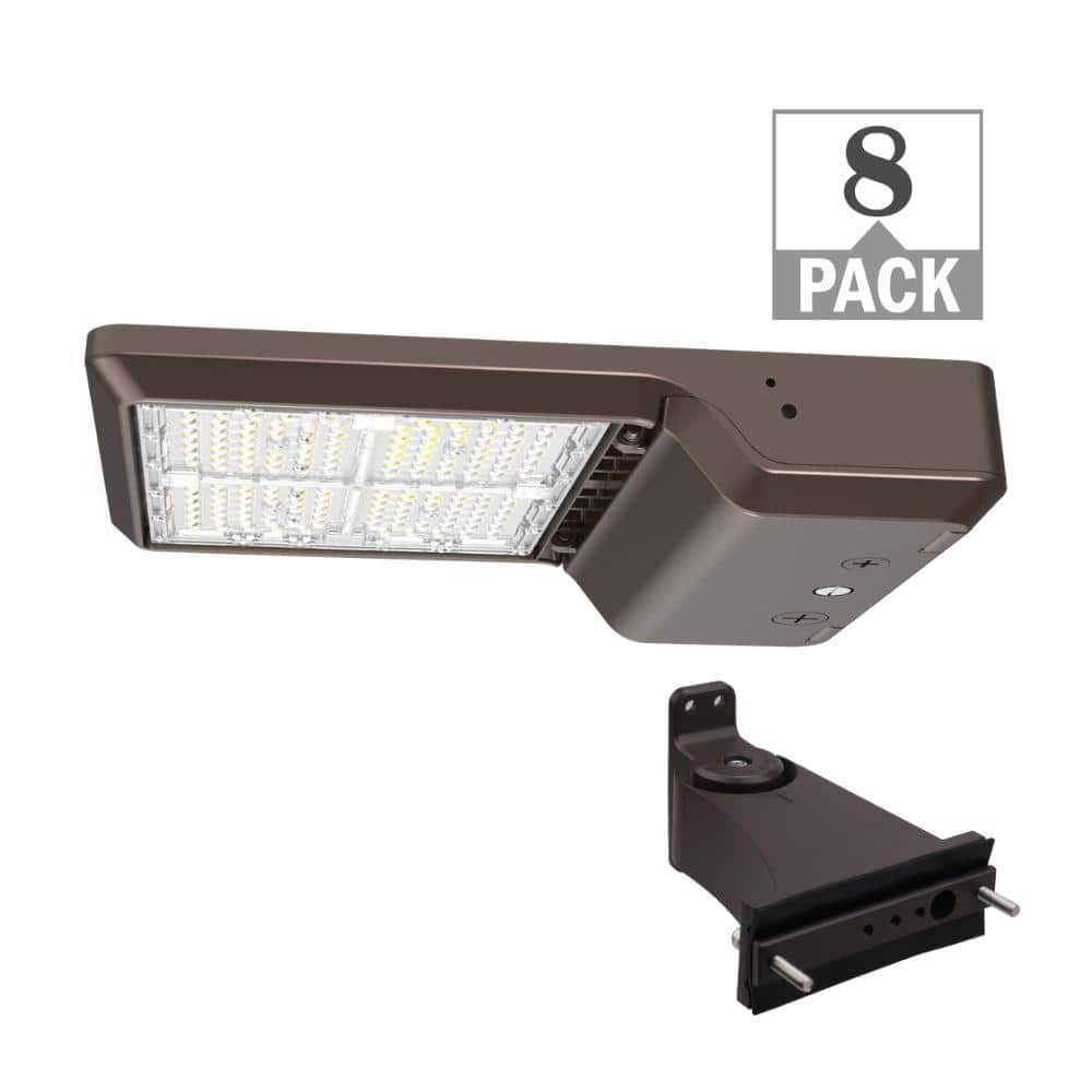 175-Watt Equivalent Integrated LED Bronze Area Light Straight Arm Kit TYPE 5 Adjustable Lumens CCT (8-Pack) price history on PriceWatchPro