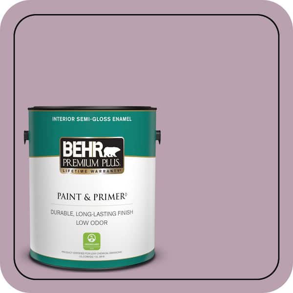 BEHR PREMIUM PLUS 1 gal. #S110-4 Highland Thistle Semi-Gloss Enamel Low Odor Interior Paint & Primer