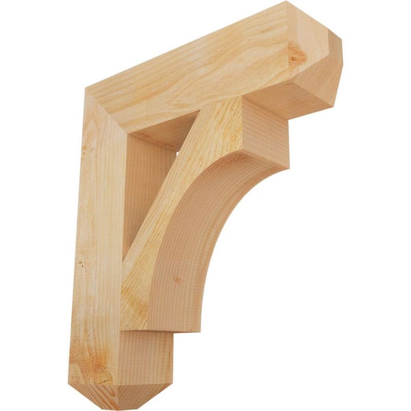 Ekena Millwork 6 in. x 28 in. x 24 in. Douglas Fir Westlake Craftsman Rough Sawn Bracket