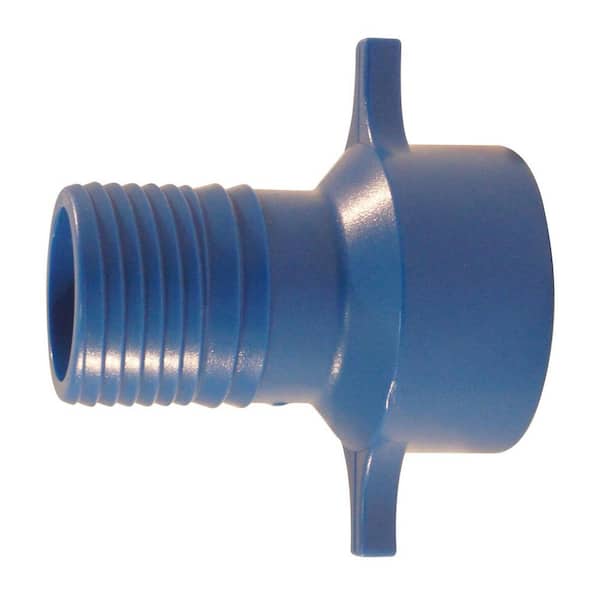 Apollo 1-1/4 in. Barb Insert Blue Twister Polypropylene x FPT Adapter Fitting