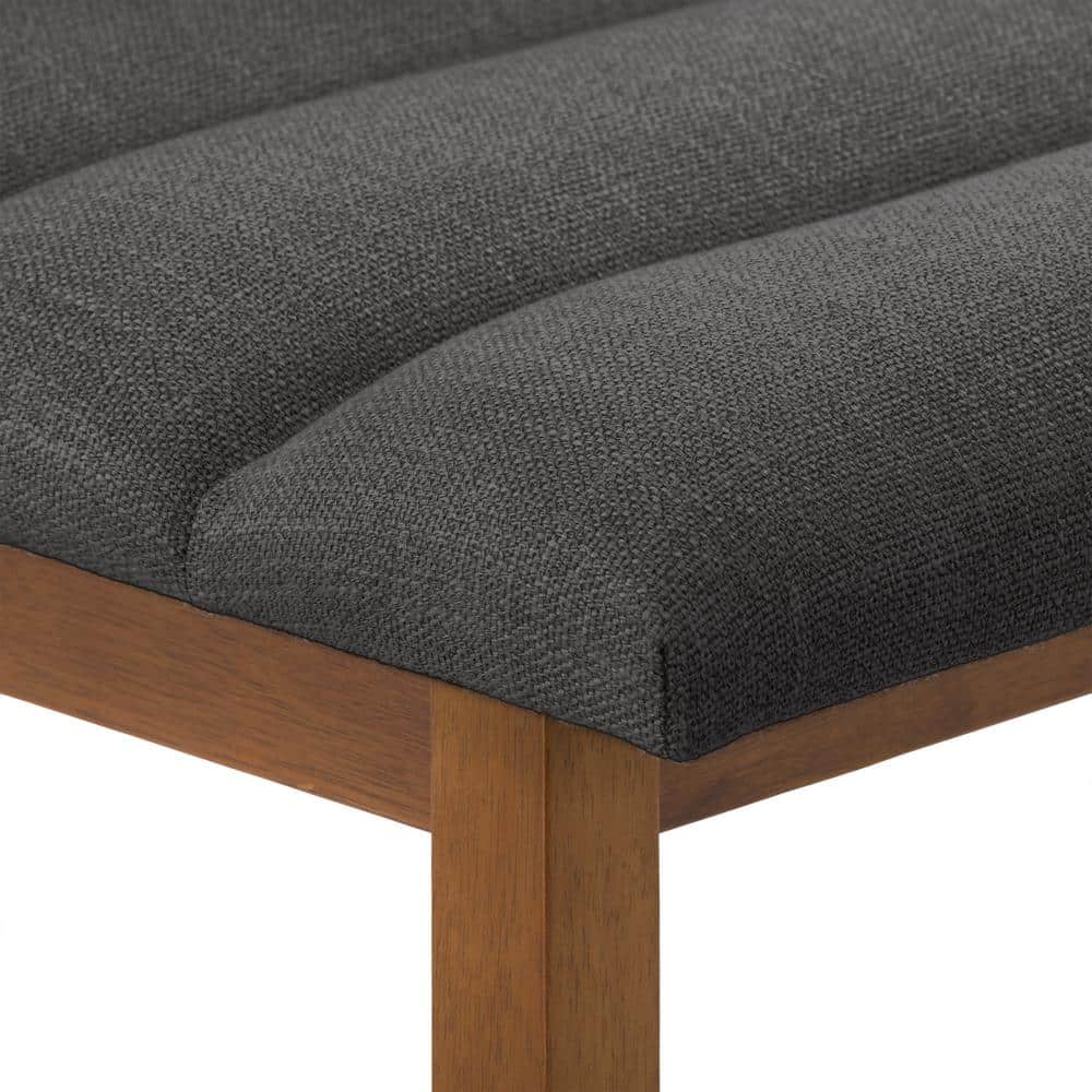 Boston Dark Gray Tufted Fabric Counter Height Barstools, Set of 2