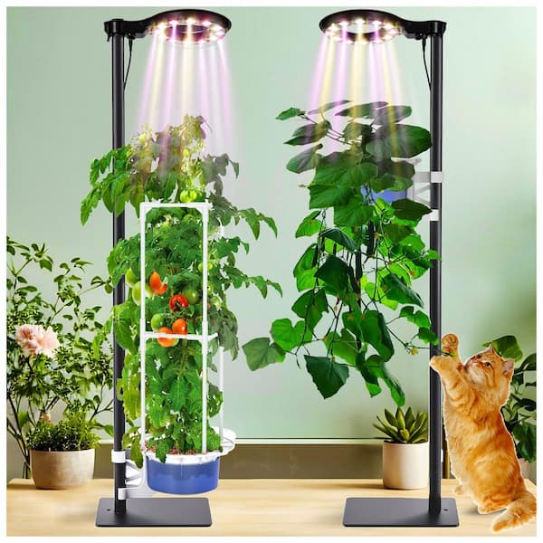 N/A Tall Indoor Plant Hydroponic Growing System w/ LED Grow Light