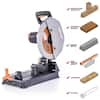 Evolution Power Tools 14 inch, 15 Amp, Multi-Material Chop Saw, R355CPS 