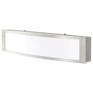 Style Selections Lynnpark 1 Light 5.64-in Brushed Nickel LED Vanity Light Bar 