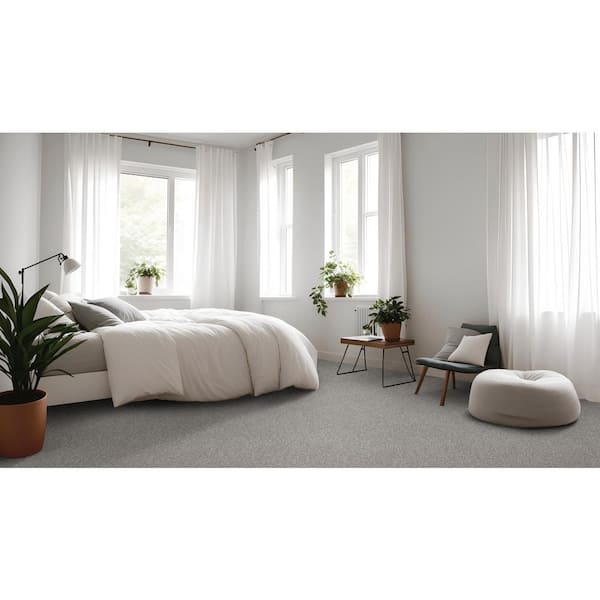 Vacation Fossil Gray 42 oz. SD High Performance Polyester Texture Carpet - Installation Required