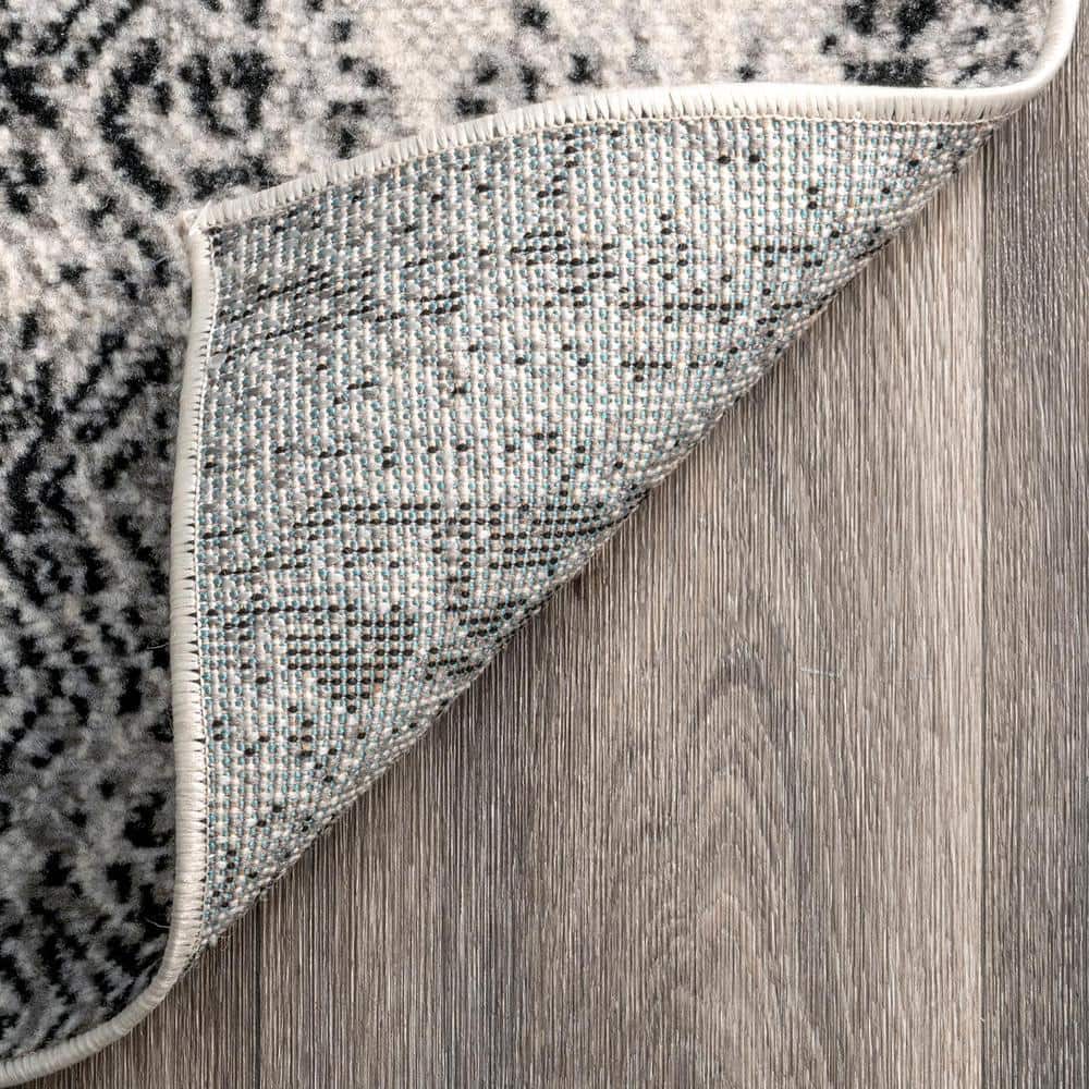 Penelope Faded Chevron 9' x 12' Gray Synthetic Area Rug
