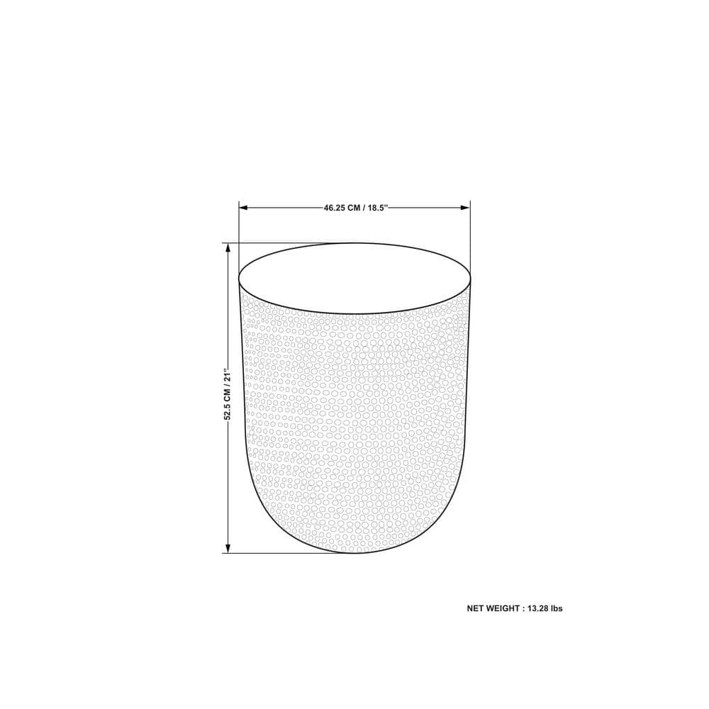 Nova Silver Ombre Round Metal Side Table