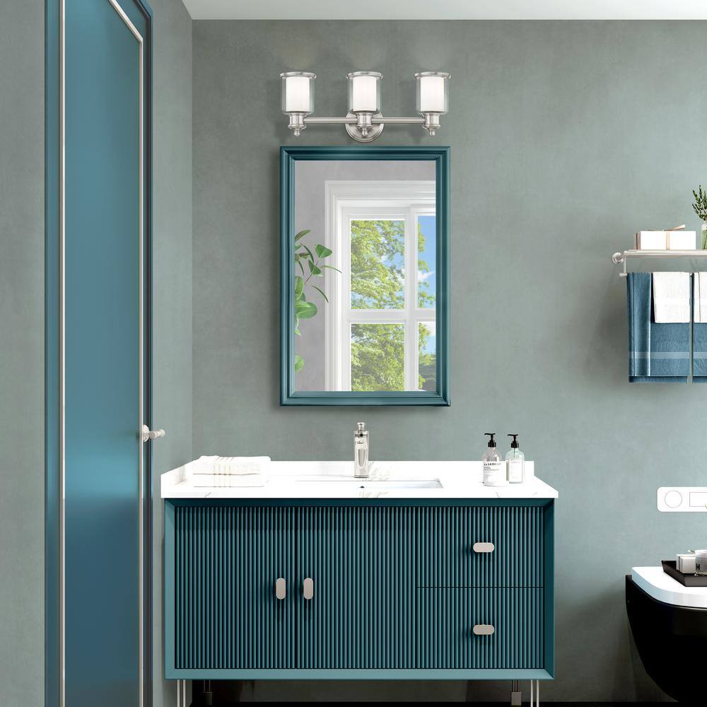 Middlebush Brushed Nickel 3-Light Vanity Fixture