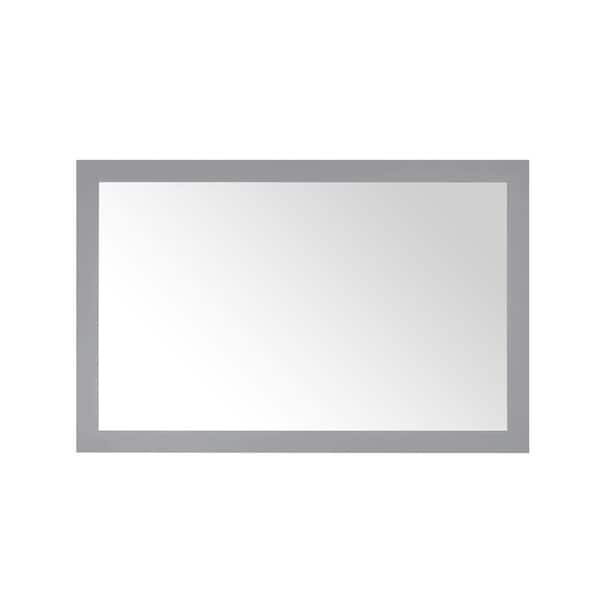 Home Decorators Collection Grace 46 in. W x 30 in. H Rectangular Framed Wall Mount Bathroom Vanity Mirror in Pebble Gray