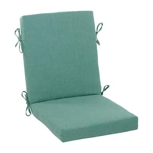 Oceantex 20 in. x 20 in. Outdoor High Back Dining Chair Cushion in Seafoam Green
