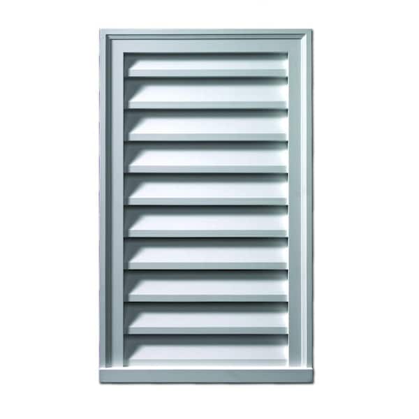 Fypon 12 in. x 18 in. Rectangular Polyurethane Weather Resistant Gable Louver Vent