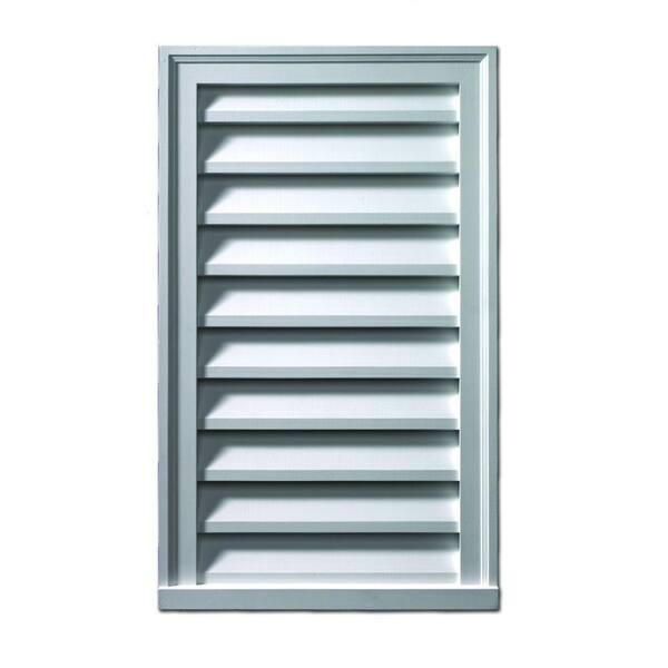 Fypon 20 in. x 28 in. Rectangular Polyurethane Weather Resistant Gable Louver Vent