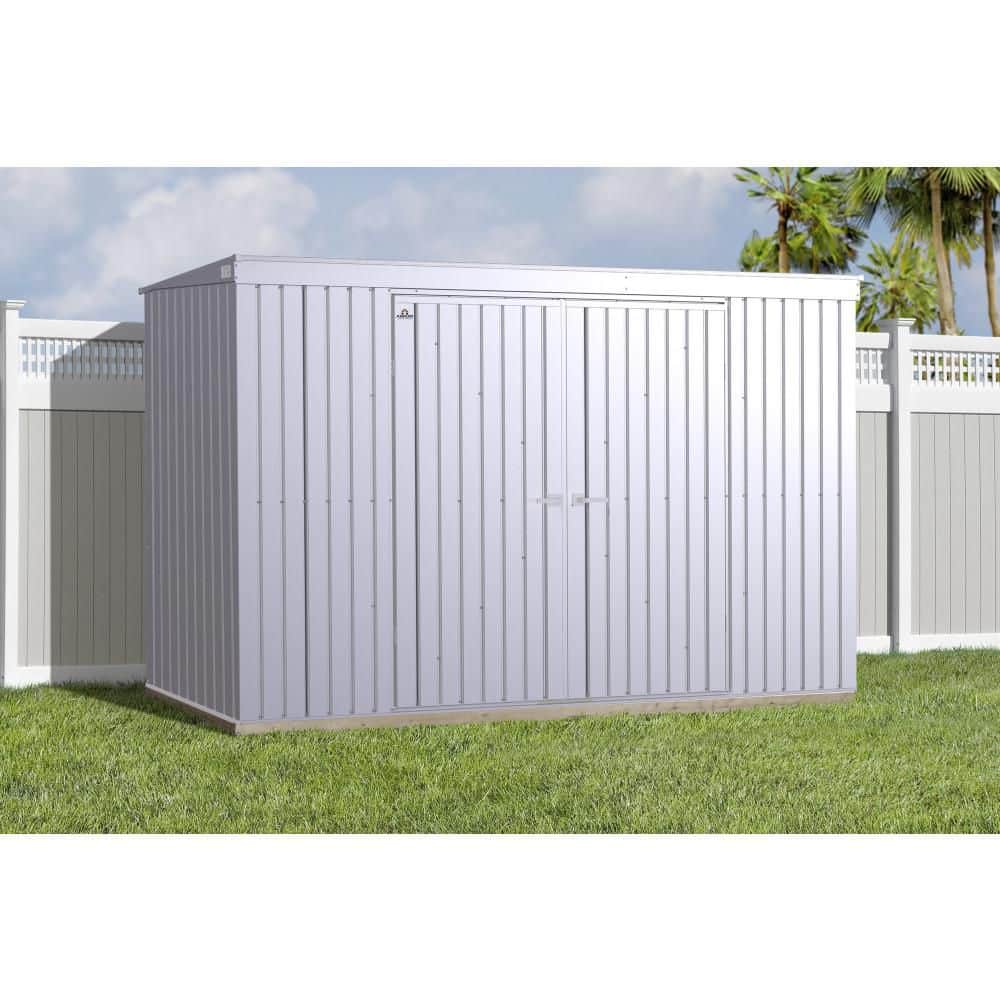 Elite 10 ft. x 4 ft. Silver Galvalume Steel Storage Shed Kit