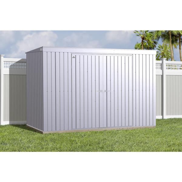 Arrow Elite 10 ft. W x 4 ft. D Galvalume Metal Premium Vented Corrosion Resistant Steel Storage Shed 35 sq. ft.