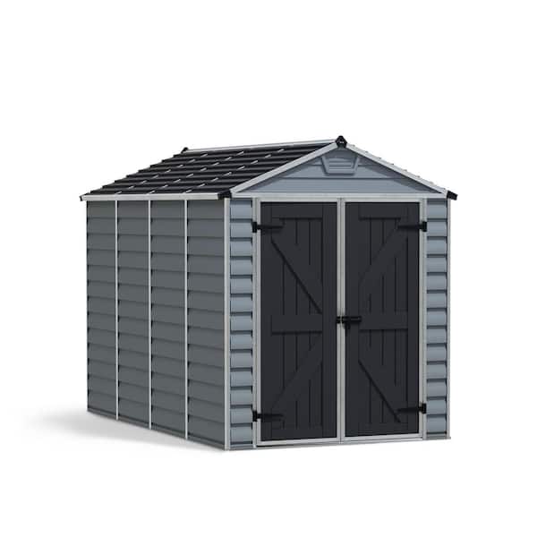 CANOPIA by PALRAM SkyLight 6 ft. W x 10 ft. D Dark Gray Deco Plastic Garden Outdoor Storage Shed 60.6 sq. ft.