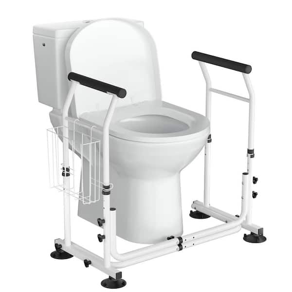 Angel Sar 350 lb. Safety Rails, Toilet Safety Frame with Arms for Seniors Elderly Handicap Disabled