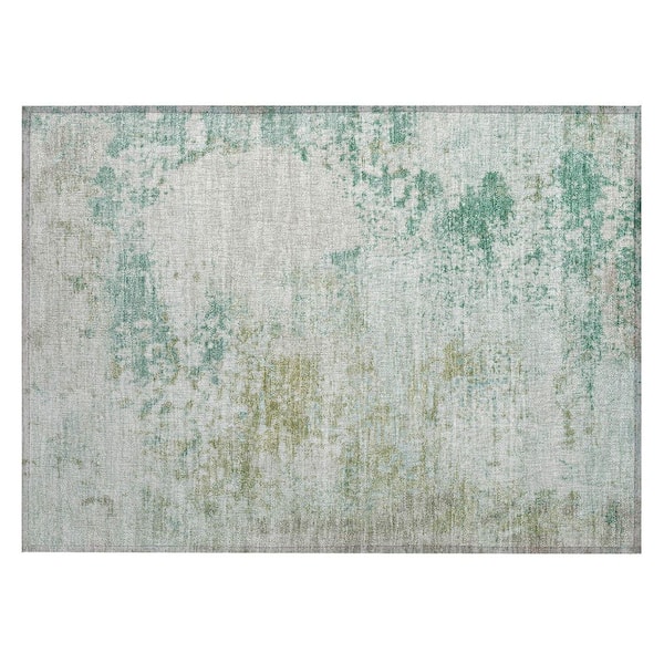 Chantille Machine Washable Indoor/Outdoor Abstract ACN2070 Putty 1 ft. 8 in. x 2 ft. 6 in. Accent Rug