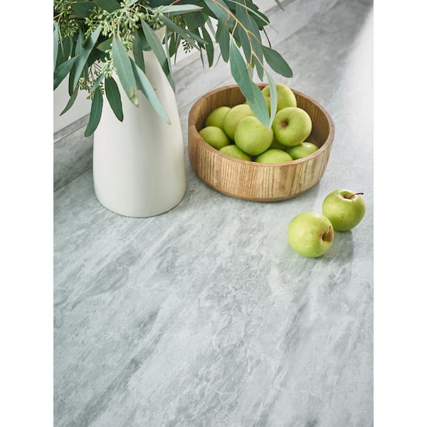 4 ft. x 8 ft. Laminate Sheet in White Bardiglio with Matte Finish