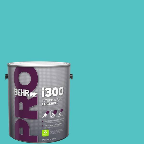 BEHR PREMIUM PLUS 1 gal. #500B-4 Gem Turquoise Flat Exterior Paint