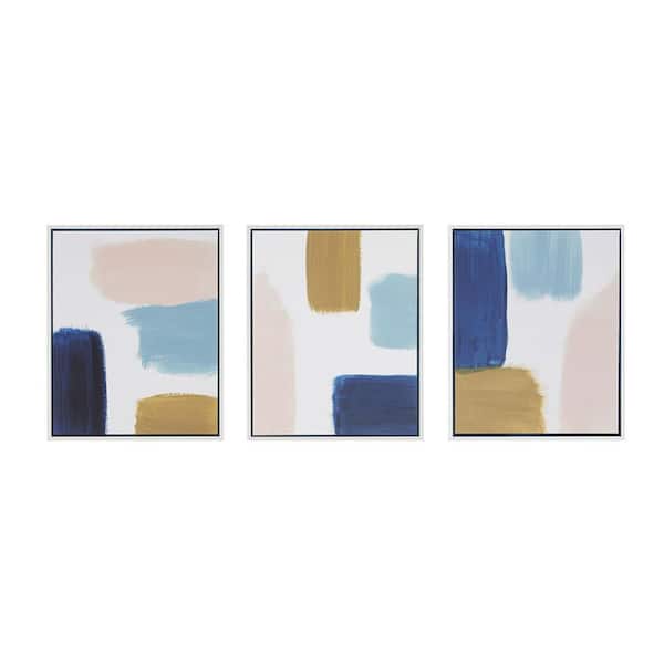 Miscool Anky 3-Piece Framed Art Print 17.3 in. x 21.3 in. Abstract Canvas Wall Art Set