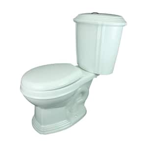 Sheffield 2-Piece 0.8 GPF/1.6 GPF WaterSense Dual Flush Round Toilet in White with Slow Close Seat