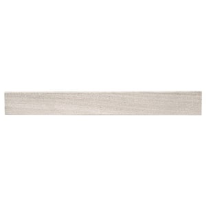 Malahari White Bullnose 3 in. x 24 in. Lappato Porcelain Wall Tile (44 lin. ft./Case)