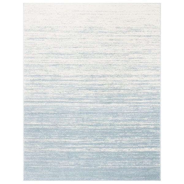 SAFAVIEH Adirondack Slate/Cream 12 ft. x 18 ft. Solid Color Striped Area Rug