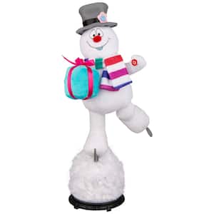 16 in. Christmas Animated Plush Skating Frosty the Snowman-WB
