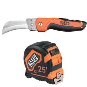 25 ft. Cable Skinning Utility Knife and Tape Measure with Magnetic Double-Hook Tool Set