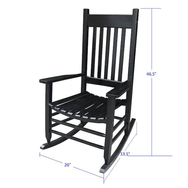 black wooden rocking chair